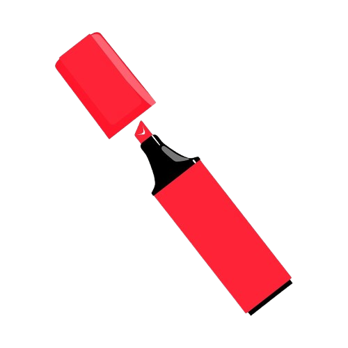 red highlighter clipart
